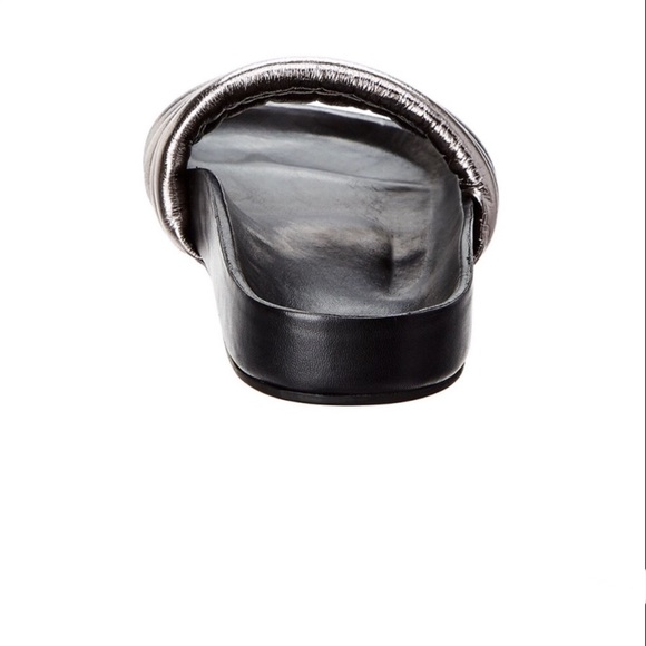 DYT Type 4! Isabel Marant HELLEA Metallic Silver Leather Slides Sandals in 35 - Picture 5 of 8